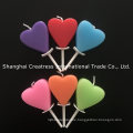 Customer Customized Assorted Colour Available Heart Candle Birthday for Cake